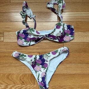 Dippin' Daisy's Purple Floral Bikini